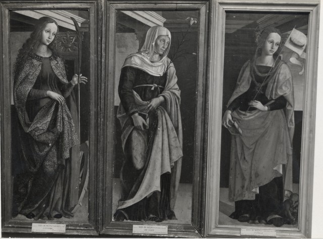 Tomasi, Ange — Ajaccio - Musée Fesch. Brea: Ste Catherine, Ste Anne et Ste Ursule. Nice XVe s. — insieme